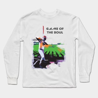 Baseball game of the soul pop art Long Sleeve T-Shirt